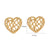 1 Pair Casual Minimalist Sunflower Heart Shape Butterfly Stainless Steel 18K Gold Plated Ear Studs