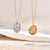 Minimalist Geometric Titanium Steel Zircon Inlay Pendant Necklace
