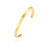 Minimalist C Shape Bamboo Joint Solid Color Titanium Steel Cuff Bracelets Bangle In Bulk