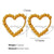 1 Pair Minimalist Geometric Heart Shape Hollow Out Titanium Steel 18K Gold Plated Earrings