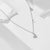 925 Sterling Silver Zircon Heart Shape Pendant Necklace
