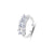 925 Sterling Silver Zircon Geometric Rings