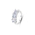 925 Sterling Silver Zircon Geometric Rings