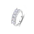 925 Sterling Silver Zircon Geometric Rings