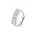 925 Sterling Silver Zircon Geometric Rings