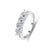 925 Sterling Silver Zircon Geometric Rings