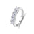 925 Sterling Silver Zircon Geometric Rings