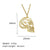 304 Stainless Steel 18K Gold Plated Minimalist Plating Hollow Out Animal Pendant Necklace