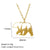 304 Stainless Steel 18K Gold Plated Minimalist Plating Hollow Out Animal Pendant Necklace