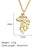 304 Stainless Steel 18K Gold Plated Minimalist Plating Hollow Out Animal Pendant Necklace
