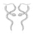 1 Pair Ig Style Snake 304 Stainless Steel Earrings