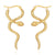 1 Pair Ig Style Snake 304 Stainless Steel Earrings
