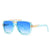 Hawaiian Tropical Modern Style Geometric Pc Square Patchwork Full Frame Women'S Sunglasses
