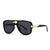Hawaiian Tropical Modern Style Geometric Pc Square Patchwork Full Frame Women'S Sunglasses