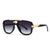 Hawaiian Tropical Modern Style Geometric Pc Square Patchwork Full Frame Women'S Sunglasses