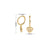 1 Pair 925 Sterling Silver Zircon Heart Shape Drop Earrings
