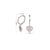 1 Pair 925 Sterling Silver Zircon Heart Shape Drop Earrings