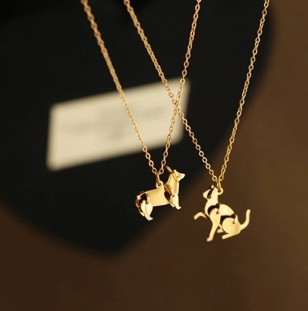 Minimalist Solid Color 304 Stainless Steel Titanium Steel 18K Gold Plated Plating Pendant Necklace