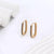 1 Pair Vintage Style Minimalist Geometric Inlay 304 Stainless Steel Zircon 18K Gold Plated Earrings