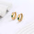 1 Pair Vintage Style Minimalist Geometric Inlay 304 Stainless Steel Zircon 18K Gold Plated Earrings