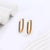 1 Pair Vintage Style Minimalist Geometric Inlay 304 Stainless Steel Zircon 18K Gold Plated Earrings