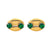 1 Pair Minimalist Classic Style Solid Color Plating Inlay 304 Stainless Steel Rhinestones 18K Gold Plated Ear Studs