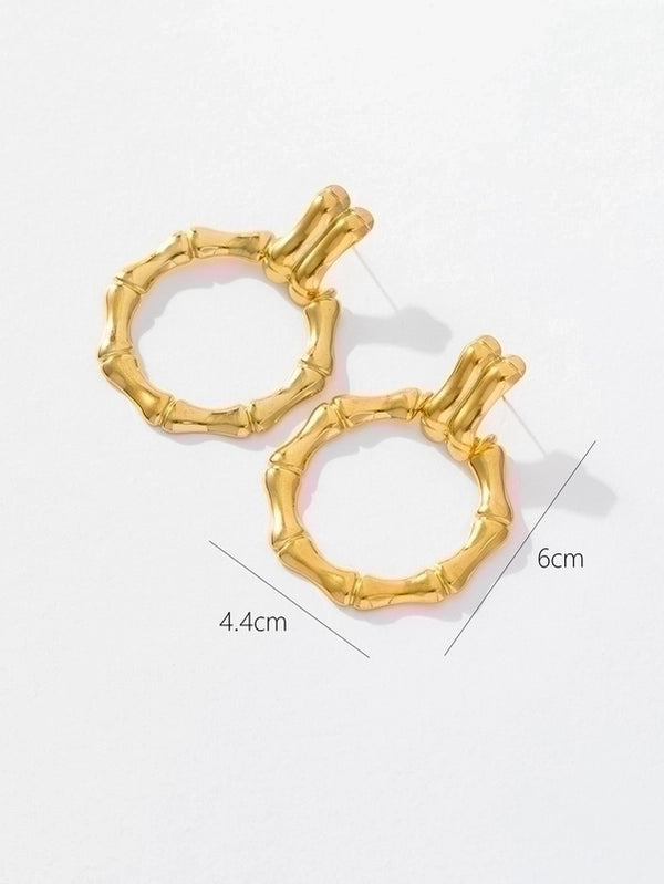 1 Pair Elegant Lady Classic Style Tassel Heart Shape Plating Titanium Steel 18K Gold Plated Drop Earrings