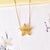 Minimalist Classic Style Star Heart Shape 304 Stainless Steel 18K Gold Plated Plating Pendant Necklace