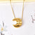 Minimalist Classic Style Star Heart Shape 304 Stainless Steel 18K Gold Plated Plating Pendant Necklace