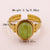 Vacation Roman Style Heart Shape Flower 304 Stainless Steel 14K Gold Plated Natural Stone Zircon Rings In Bulk