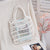 Women'S Medium Cotton Solid Color Vacation Beach Hollow Open Handbag