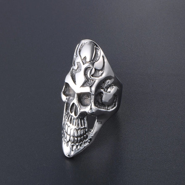 Ig Style Retro Punk Skull 304 Stainless Steel Polishing Halloween Men'S Rings