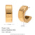 1 Pair Minimalist Classic Style C Shape Plating 304 Stainless Steel 18K Gold Plated Ear Studs