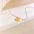 304 Stainless Steel 18K Gold Plated Casual Plating Round Star Pendant Necklace