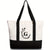 Women'S Medium Canvas Letter Flower Classic Style Square Zipper Shoulder Bag