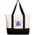Women'S Medium Canvas Letter Flower Classic Style Square Zipper Shoulder Bag