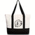 Women'S Medium Canvas Letter Flower Classic Style Square Zipper Shoulder Bag
