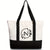 Women'S Medium Canvas Letter Flower Classic Style Square Zipper Shoulder Bag