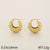 1 Pair Vintage Style Minimalist Heart Shape Inlay 304 Stainless Steel Zircon 18K Gold Plated Earrings