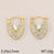 1 Pair Vintage Style Minimalist Heart Shape Inlay 304 Stainless Steel Zircon 18K Gold Plated Earrings
