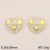 1 Pair Vintage Style Minimalist Heart Shape Inlay 304 Stainless Steel Zircon 18K Gold Plated Earrings