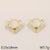 1 Pair Vintage Style Minimalist Heart Shape Inlay 304 Stainless Steel Zircon 18K Gold Plated Earrings
