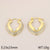 1 Pair Vintage Style Minimalist Heart Shape Inlay 304 Stainless Steel Zircon 18K Gold Plated Earrings