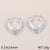1 Pair Vintage Style Minimalist Heart Shape Inlay 304 Stainless Steel Zircon 18K Gold Plated Earrings