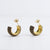 1 Pair Vintage Style Lady C Shape Enamel 304 Stainless Steel 18K Gold Plated Ear Studs