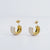 1 Pair Vintage Style Lady C Shape Enamel 304 Stainless Steel 18K Gold Plated Ear Studs