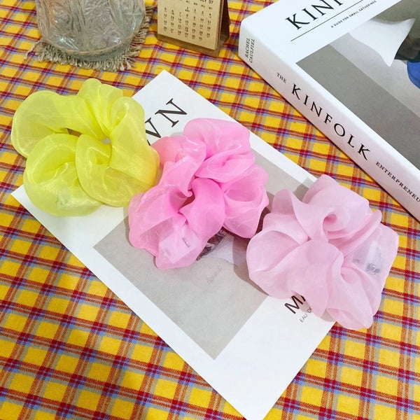 Women'S Minimalist Korean Style Geometric Solid Color Polyester Hair Tie