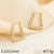 1 Pair Vintage Style Minimalist Heart Shape Inlay 304 Stainless Steel Zircon 18K Gold Plated Earrings