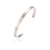 Minimalist C Shape Bamboo Joint Solid Color Titanium Steel Cuff Bracelets Bangle In Bulk