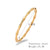 Minimalist C Shape Bamboo Joint Solid Color Titanium Steel Cuff Bracelets Bangle In Bulk